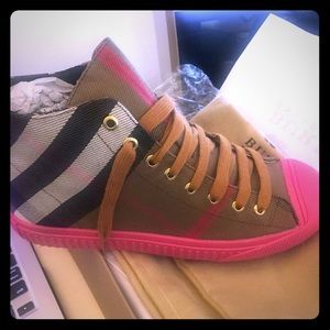 Authentic Burberry hightop sneakers -New in box